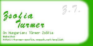 zsofia turmer business card